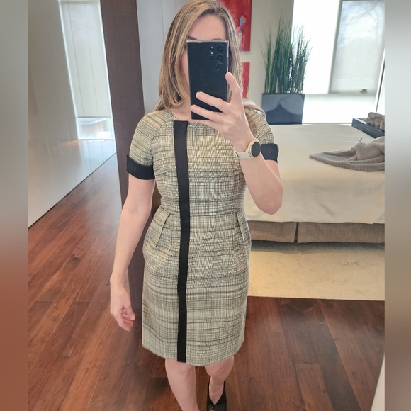 Ports 1961 Grey Print Cocktail/Apres Work Dress, US Size 4 - Picture 1 of 8